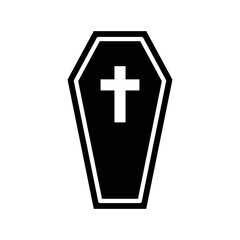 Obraz premium coffin icon vector design template