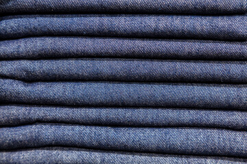 Denim Blue Jeans on Display in Clothes Shop or Store