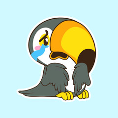 cute little toucan vector illustration
