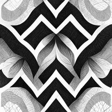 Seamless abstract pattern with grunge oblique black segments. Black and White. High Resolution. For use in your designs.