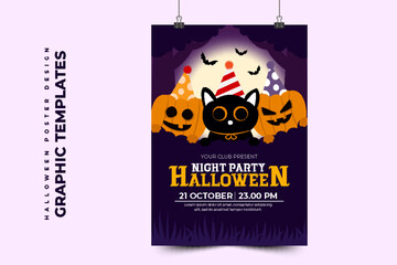 Simple and elegant Halloween graphic design template that is easy to customize