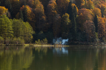 Borcka Karagol Lake in the Autumn Season, Artvin Turkey