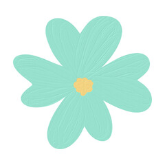 Oil Paint Flower Illustration