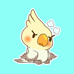 cute little parrot vector illustration