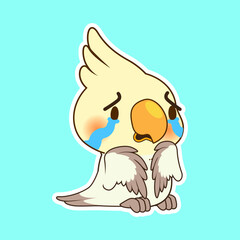 cute little parrot vector illustration