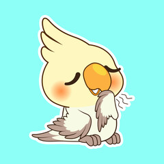 cute little parrot vector illustration