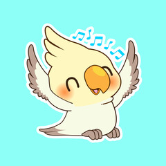 cute little parrot vector illustration