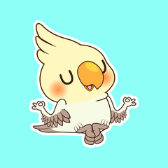 cute little parrot vector illustration