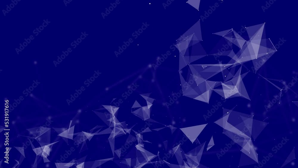 Poster plexus fantasy abstract technology background sci-fi background on blue screen_jp