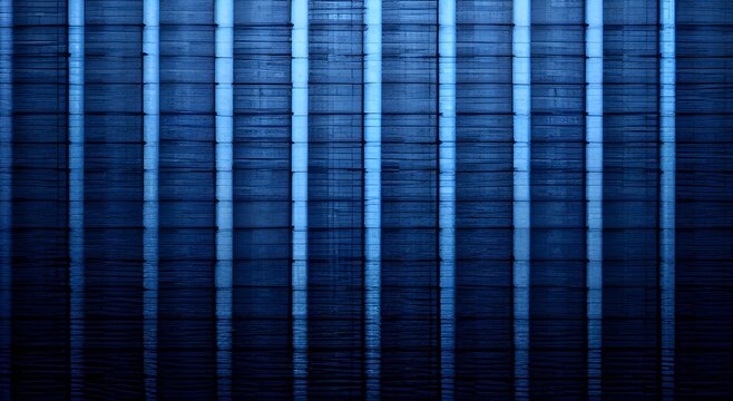Old wall pattern texture cement blue dark abstract blue color design with black gradient background.