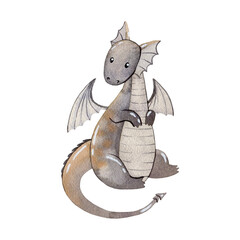 Cute cartoon dragon.