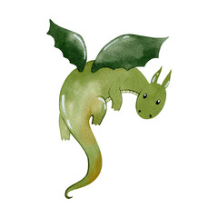 Fototapeta premium Cute cartoon dragon.