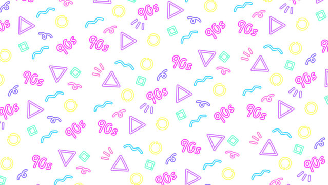 90s retro pop  pattern★PNG