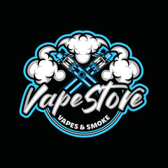 Vape Store logo Design vector graphic