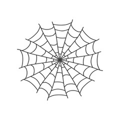 Vector Spider web icon on white for halloween.