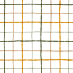 Brown and green checks, pattern illustration