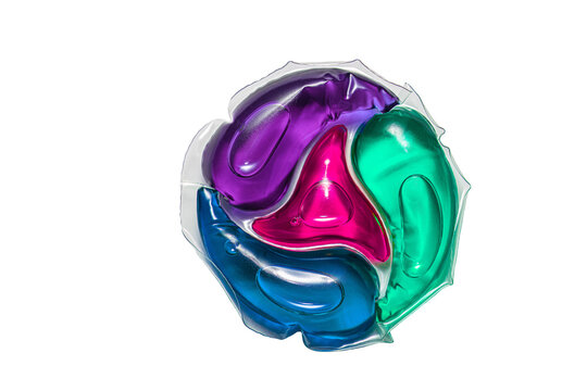 laundry detergent pod on transparent background