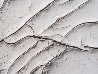 Cracked white painted surface, vintage background