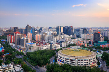 Beijing, China Cityscape and Arena