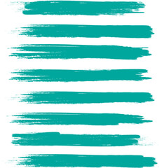 Turquoise brush stroke set isolated on background. Collection of trendy brush stroke vector for green ink paint, grunge backdrop, dirt banner, watercolor design and dirty texture. Brush stroke vector