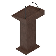3D rendering illustration of a podium