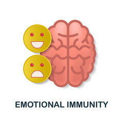 Emotional Immunity icon. 3d illustration from personal productivity collection. Creative Emotional Immunity 3d icon for web design, templates, infographics and more