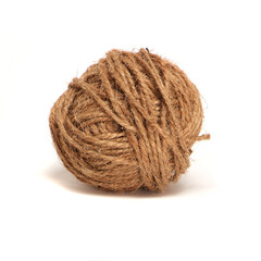 Natural crude jute yarn ball