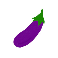 eggplant vegetable on white background