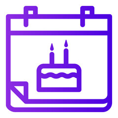 birthday day icon illustration