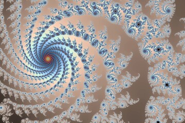 Beautiful zoom into the infinite mathematical mandelbrot set fractal. - obrazy, fototapety, plakaty