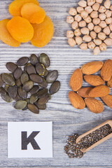 Nutritious food containing natural vitamin K and minerals. Healthy eating