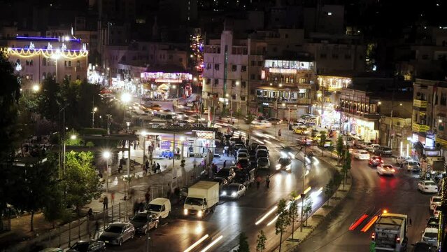 Nightlife in Amman on a warm night