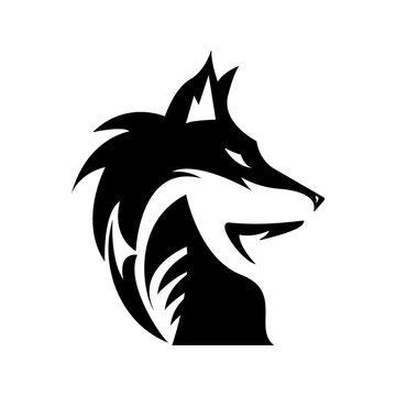 recommend clip art: wolf silhouette Logo design template