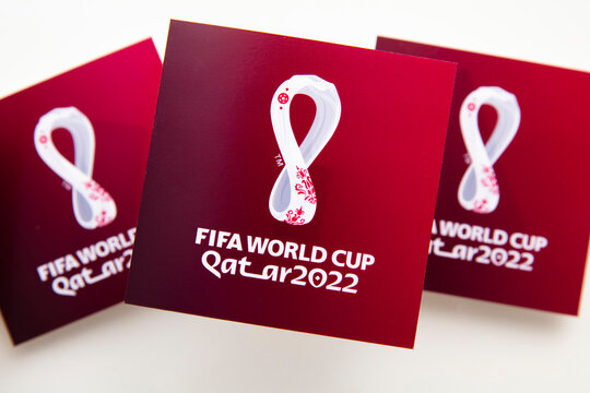 LONDON, UK - September 2022: Official logo for the Qatar 2022 football championships