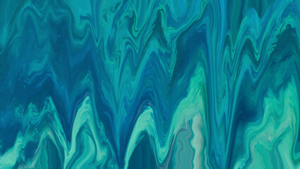 Fluid abstract background texture of turquoise and blue color wallpaper