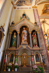 Fototapeta na wymiar Innenansicht Pfarrkirche Schruns (Schrunser Münster) in Schruns im Bezirk Bludenz in Vorarlberg, Österreich