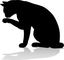 Silhouette Cat Pet Animal