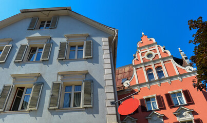 Denkmalgeschützte Architektur in Schruns im Bezirk Bludenz in Vorarlberg, Österreich