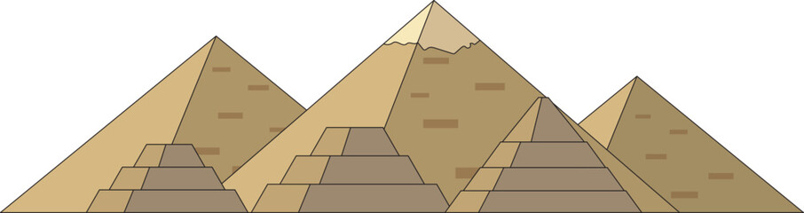 Pyramids of Egypt. Seven wonders of the world.