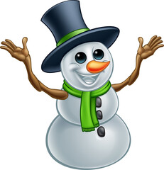 Snowman Christmas Cartoon Character