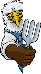 Eagle Gardener Gardening Animal Mascot