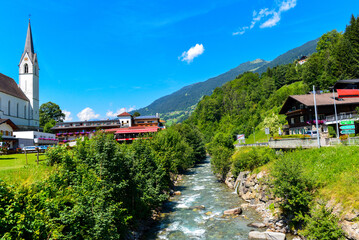 Fototapeta na wymiar Silbertal im Bezirk Bludenz in Vorarlberg (Österreich)