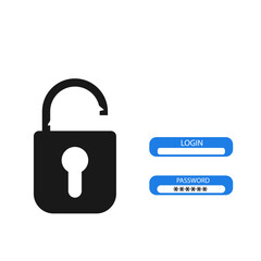 black lock icon.
security idea concept.