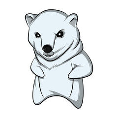 polar bear cartoon vector