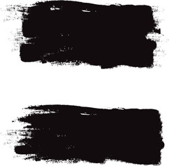 Black brush stroke set isolated on background. Collection of trendy brush stroke vector for black ink paint, grunge backdrop, dirt banner, watercolor design and dirty texture. Brush stroke vector