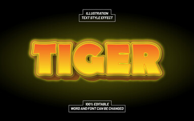 Tiger 3D Bold Text Style Effect