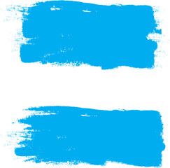 Blue brush stroke set isolated on background. Collection of trendy brush stroke vector for blue ink paint, grunge backdrop, dirt banner, watercolor design and dirty texture. Brush stroke vector