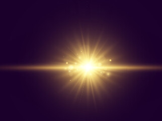 	
Bright beautiful star.Vector illustration of a light effect on a transparent background.