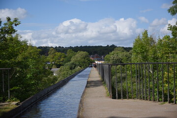 the canal on top of the Pontcysyllte aqueduct 