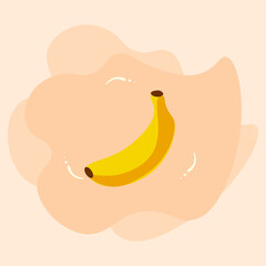 Banana vector ilustration.Great for children book about fruits,stiker etc.